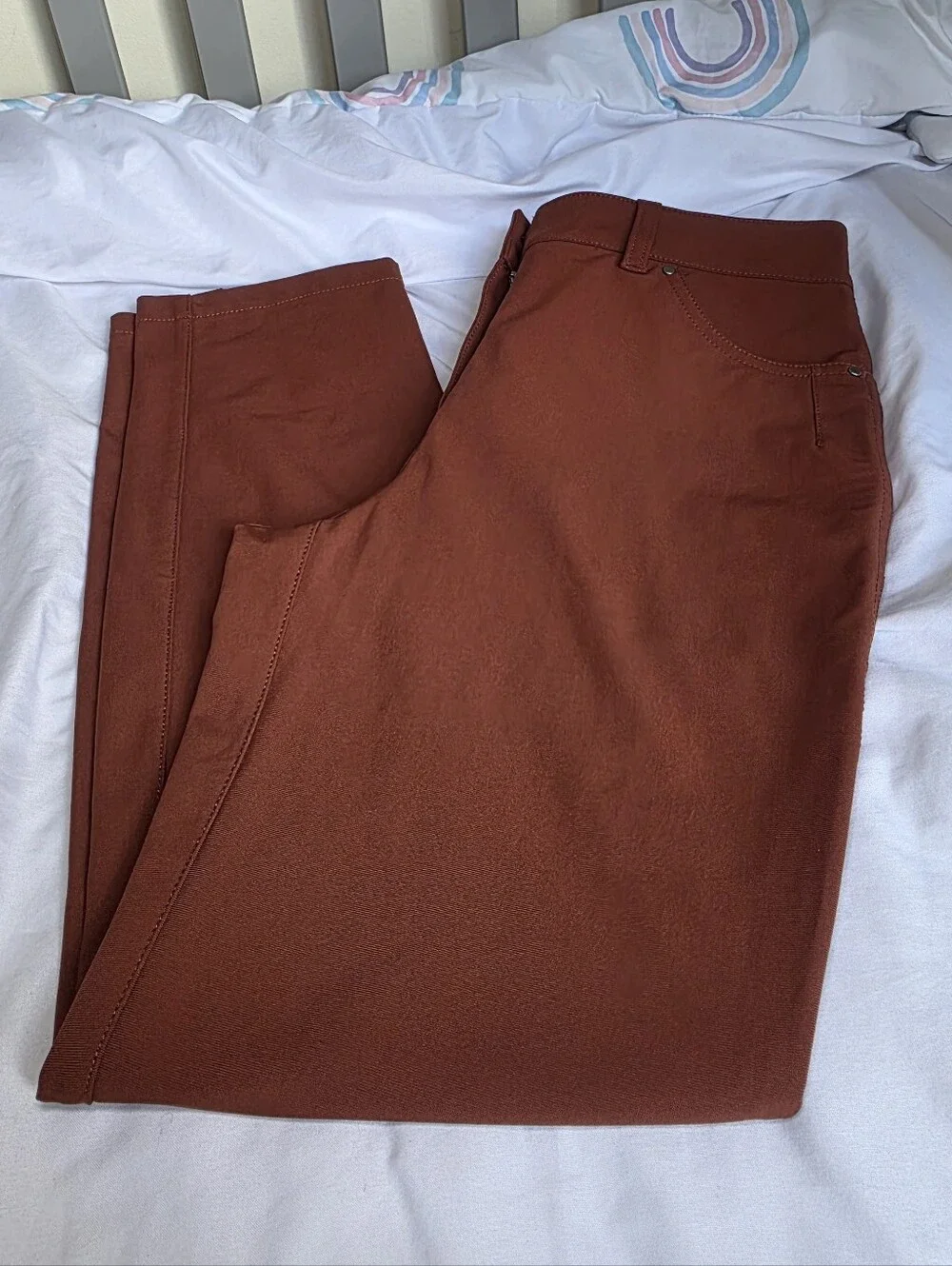 lululemon athletica Womens Burnt Orange Office Utility Skinny Pants Size 4